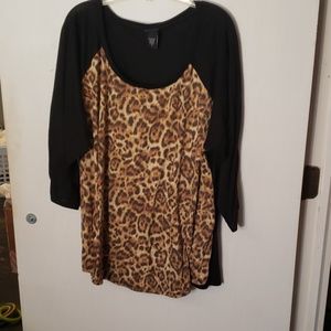 Torrid cheetah print raglan tee